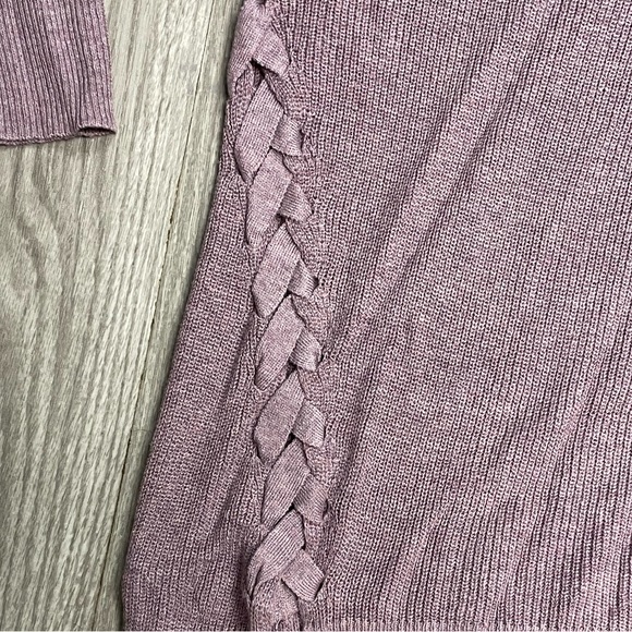 Lavender American Eagle braided sweater - Picture 3 of 4